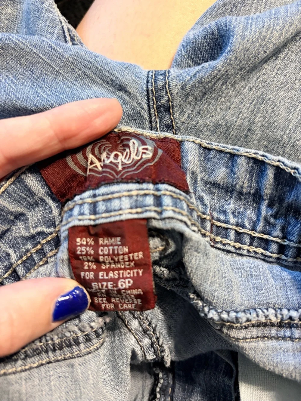 Vintage Angels Light Wash Denim Shorts